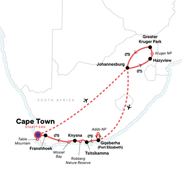 itinerary map