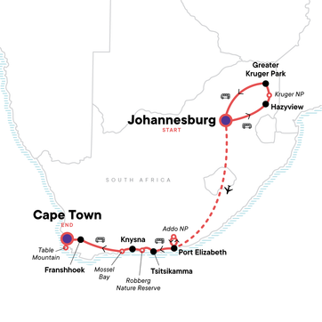 itinerary map