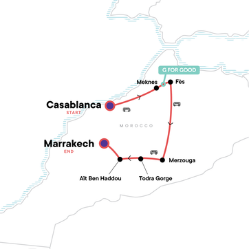 itinerary map