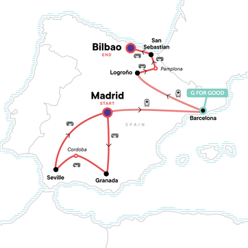 itinerary map
