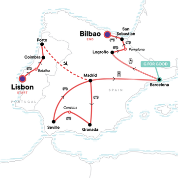 itinerary map