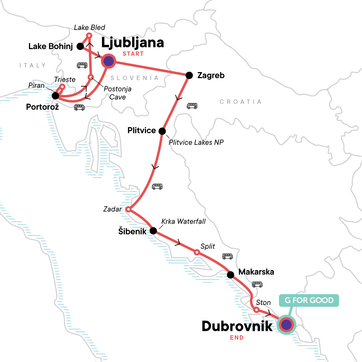 itinerary map