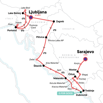itinerary map