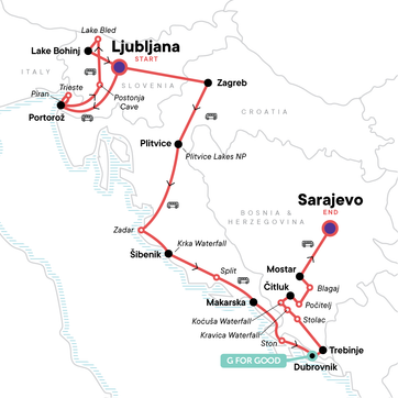 itinerary map