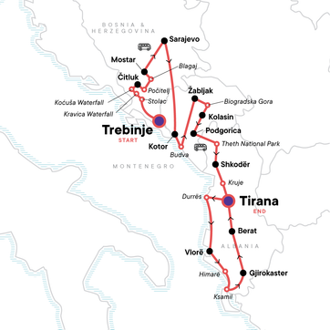 itinerary map