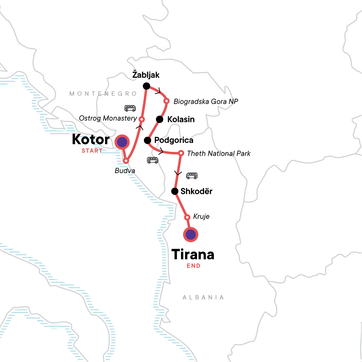 itinerary map