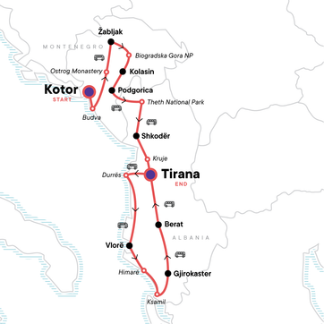 itinerary map
