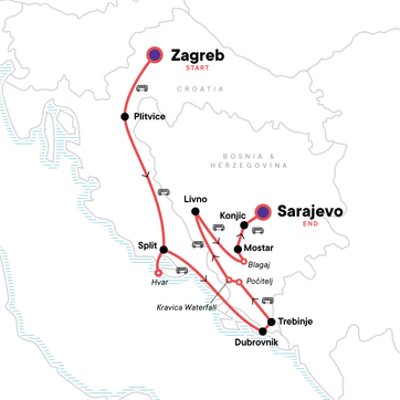 itinerary map