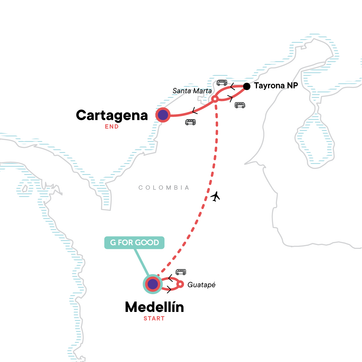 itinerary map