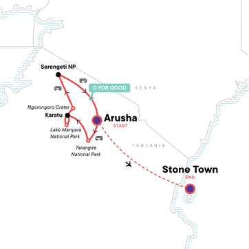 itinerary map
