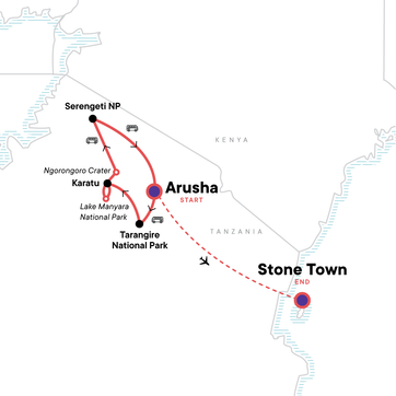 itinerary map