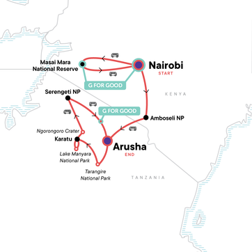 itinerary map