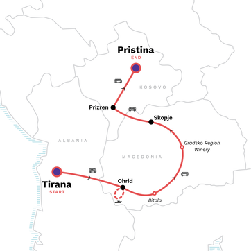 itinerary map