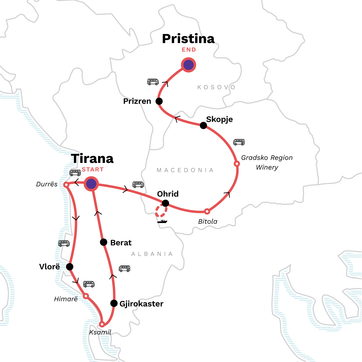itinerary map