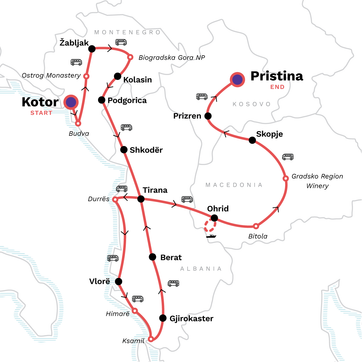 itinerary map