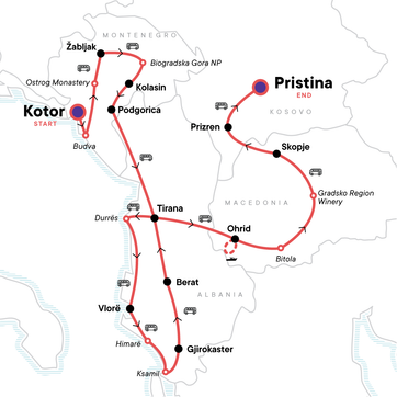 itinerary map