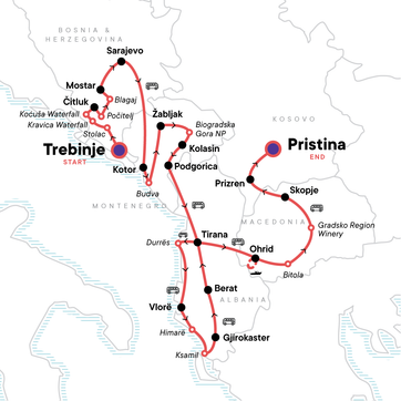 itinerary map