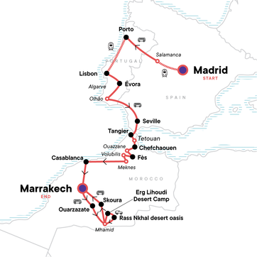 itinerary map