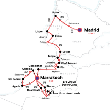 itinerary map