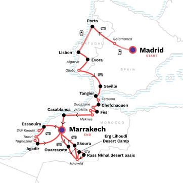 itinerary map
