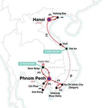 itinerary map