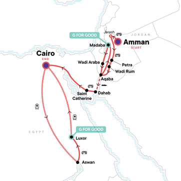 itinerary map