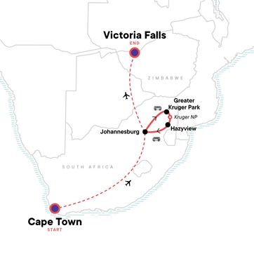 itinerary map