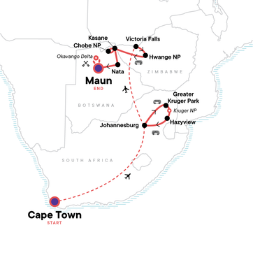 itinerary map