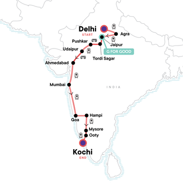 itinerary map