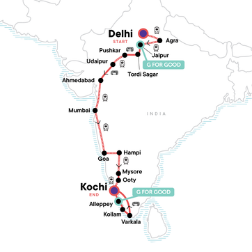 itinerary map