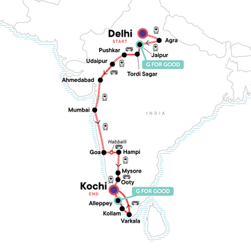 itinerary map