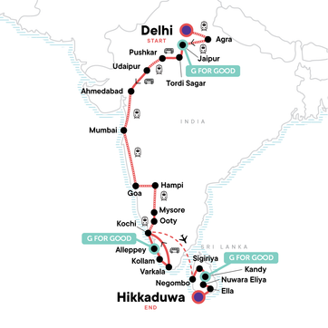 itinerary map