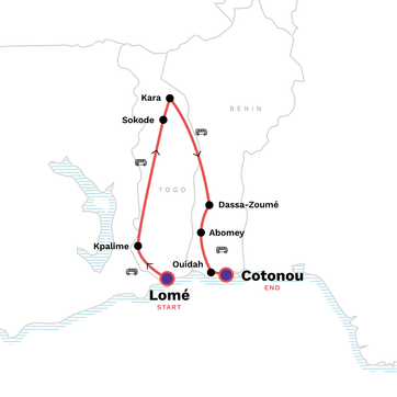 itinerary map