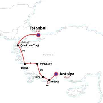 itinerary map