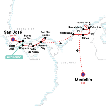 itinerary map