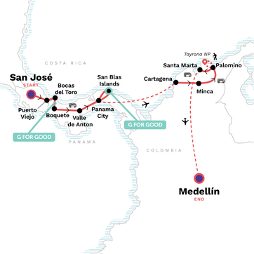 itinerary map