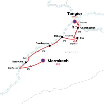 itinerary map