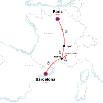 itinerary map