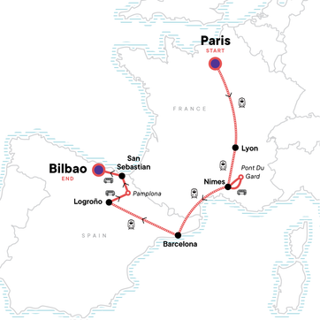 itinerary map