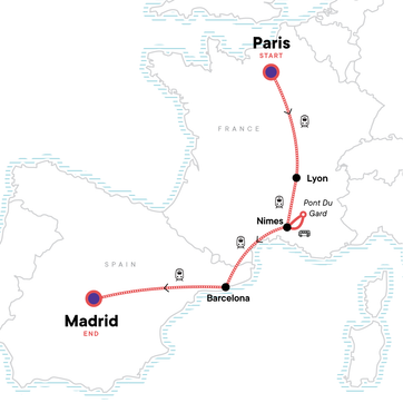 itinerary map