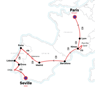 itinerary map