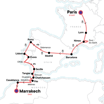 itinerary map