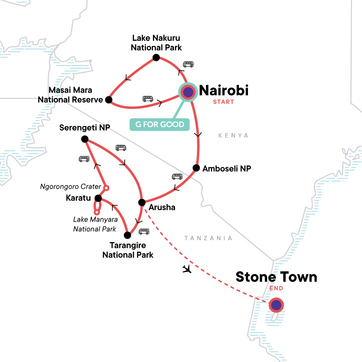 itinerary map