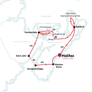 itinerary map
