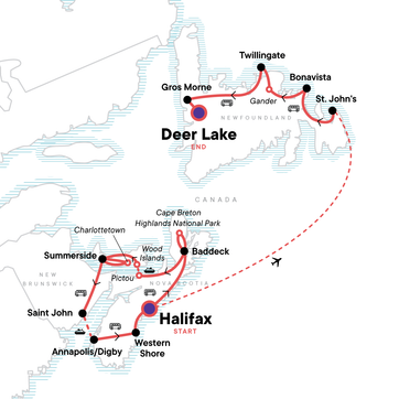 itinerary map