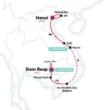 itinerary map