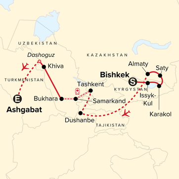 itinerary map