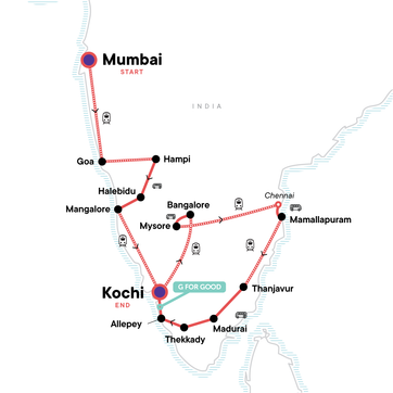 itinerary map