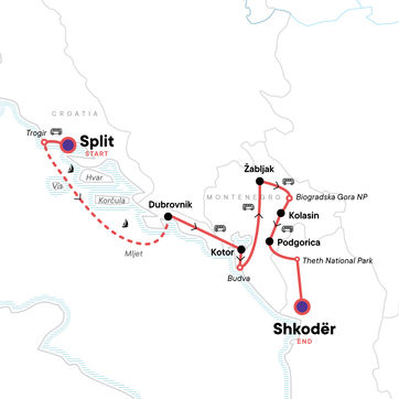 itinerary map