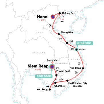 itinerary map